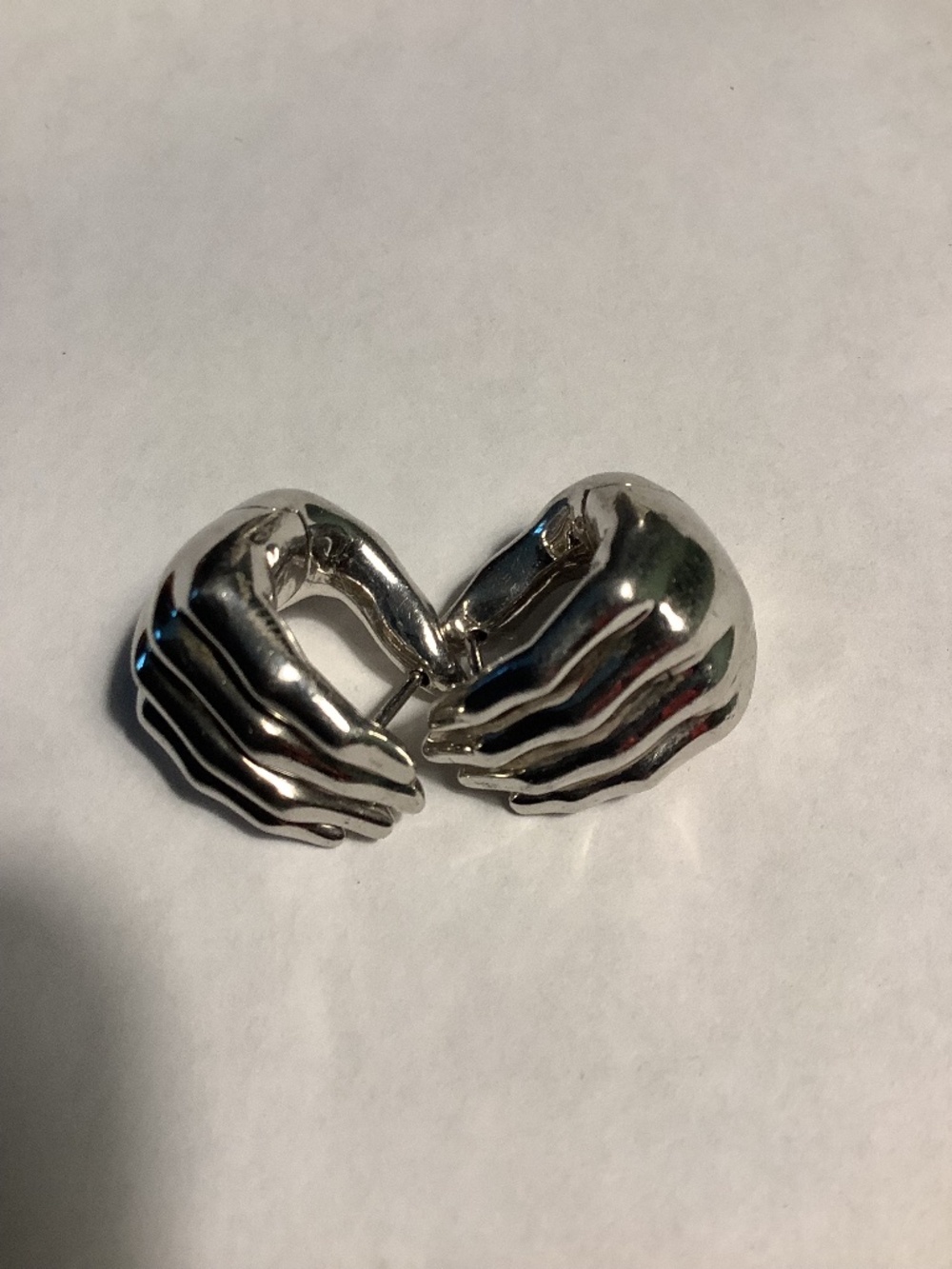 Bibi Van Der Velden sterling silver hand earrings